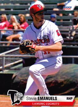 2021 Choice Lansing Lugnuts #23 Stevie Emanuels Front