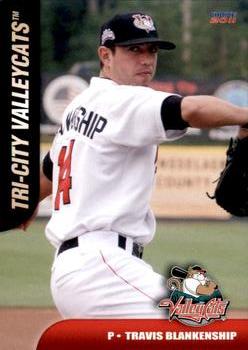 2011 Choice Tri-City ValleyCats #02 Travis Blankenship Front