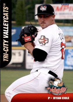 2011 Choice Tri-City ValleyCats #06 Ryan Cole Front