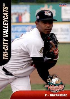2011 Choice Tri-City ValleyCats #07 Dayan Diaz Front