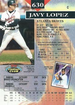  1997 Leaf #93 Javier Lopez - Atlanta Braves