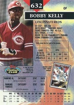 1993 Stadium Club #632 Bobby Kelly Back
