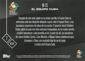 2017 Topps Now - World Baseball Classic #W-7S El Equipo Cuba Back