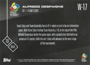 2017 Topps Now - World Baseball Classic #W-17 Alfredo Despaigne Back