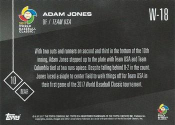 2017 Topps Now - World Baseball Classic #W-18 Adam Jones Back