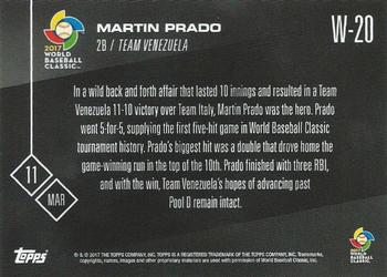 2017 Topps Now - World Baseball Classic #W-20 Martin Prado Back