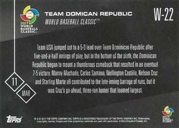 2017 Topps Now - World Baseball Classic #W-22 Team Dominican Republic Back