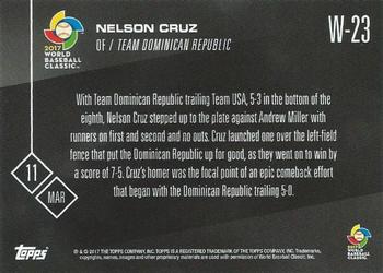 2017 Topps Now - World Baseball Classic #W-23 Nelson Cruz Back