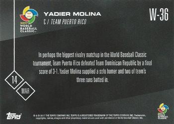 2017 Topps Now - World Baseball Classic #W-36 Yadier Molina Back