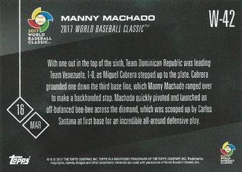 2017 Topps Now - World Baseball Classic #W-42 Manny Machado Back