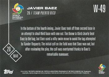 2017 Topps Now - World Baseball Classic #W-49 Javier Baez Back