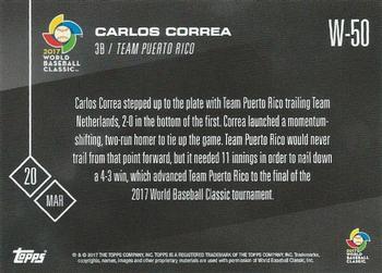 2017 Topps Now - World Baseball Classic #W-50 Carlos Correa Back