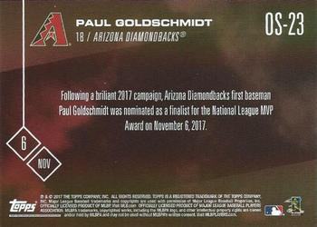 2017 Topps Now - Off Season #OS-23 Paul Goldschmidt Back
