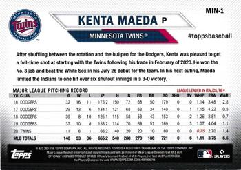2021 Topps National Baseball Card Day - Minnesota Twins #MIN-1 Kenta Maeda Back