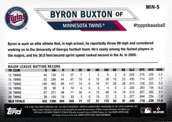 2021 Topps National Baseball Card Day - Minnesota Twins #MIN-5 Byron Buxton Back