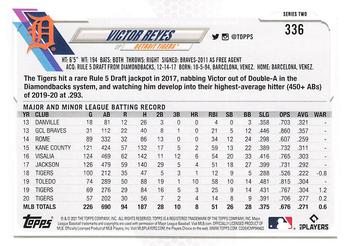 2021 Topps - 582 Montgomery #336 Victor Reyes Back