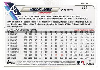 2021 Topps - 582 Montgomery #472 Marcell Ozuna Back