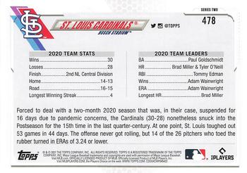 2021 Topps - 582 Montgomery #478 St. Louis Cardinals Back
