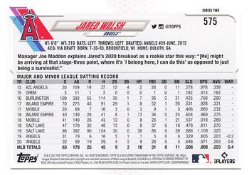2021 Topps - 582 Montgomery #575 Jared Walsh Back