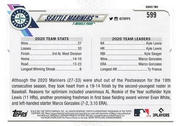 2021 Topps - 582 Montgomery #599 Seattle Mariners Back