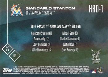 2017 Topps Now - Home Run Derby #HRD-1 Giancarlo Stanton Back