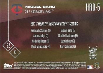 2017 Topps Now - Home Run Derby #HRD-5 Miguel Sano Back
