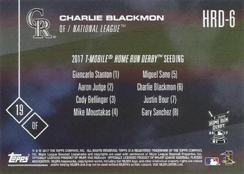 2017 Topps Now - Home Run Derby #HRD-6 Charlie Blackmon Back