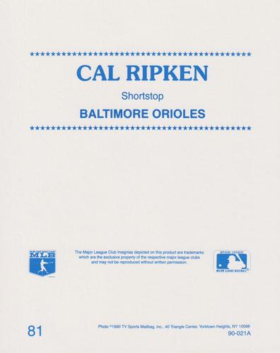 1990 TV Sports Mailbag #81 Cal Ripken Jr. Back
