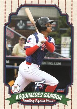 2021 Choice Reading Fightin Phils #12 Arquimedes Gamboa Front