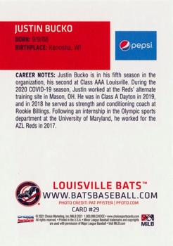 2021 Choice Louisville Bats #29 Justin Bucko Back