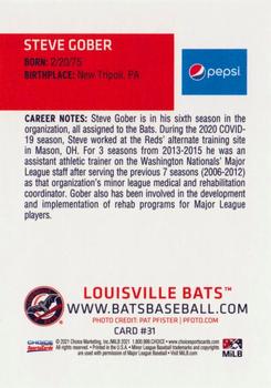 2021 Choice Louisville Bats #31 Steve Gober Back