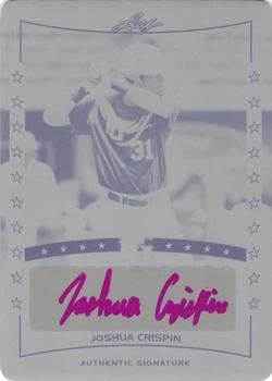2014 Leaf Perfect Game National Showcase - Autographs Printing Plates Black #A-JC4 Joshua Crispin Front
