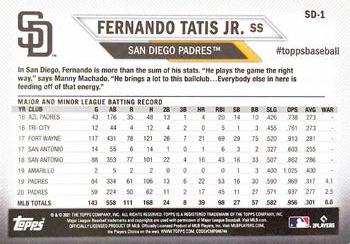 2021 Topps National Baseball Card Day - San Diego Padres #SD-1 Fernando Tatis Jr. Back
