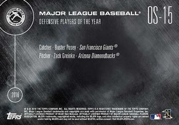 2016 Topps Now - Off Season #OS-15 2016 Wilson Defensive Players of the Year - Catcher/Pitcher Back