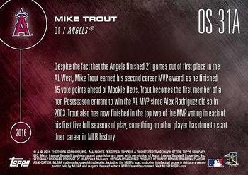 2016 Topps Now - Off Season #OS-31A Mike Trout Back