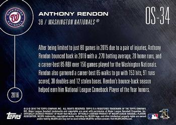 2016 Topps Now - Off Season #OS-34 Anthony Rendon Back