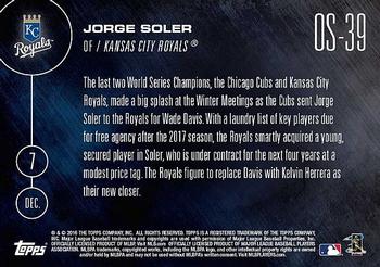 2016 Topps Now - Off Season #OS-39 Jorge Soler Back