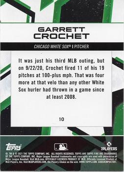 2021 Topps Fire #10 Garrett Crochet Back