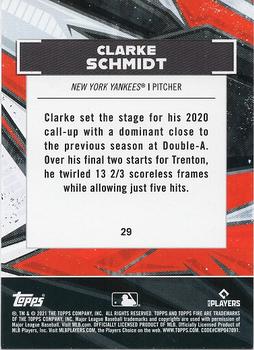 2021 Topps Fire #29 Clarke Schmidt Back