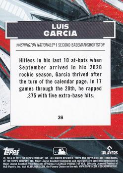 2021 Topps Fire #36 Luis Garcia Back