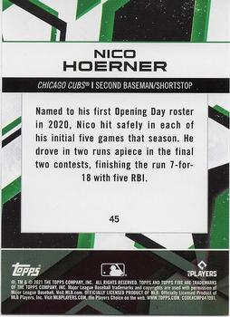 2021 Topps Fire #45 Nico Hoerner Back