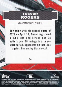 2021 Topps Fire #54 Trevor Rogers Back