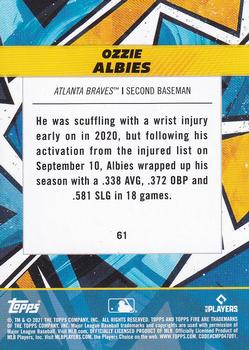 2021 Topps Fire #61 Ozzie Albies Back