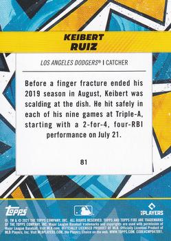 2021 Topps Fire #81 Keibert Ruiz Back