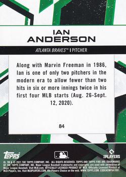 2021 Topps Fire #84 Ian Anderson Back