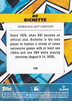2021 Topps Fire #105 Bo Bichette Back