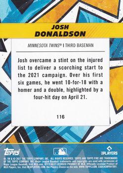 2021 Topps Fire #116 Josh Donaldson Back