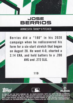 2021 Topps Fire #119 Jose Berrios Back