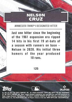 2021 Topps Fire #125 Nelson Cruz Back
