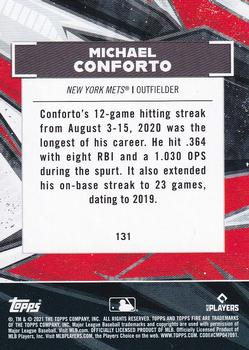 2021 Topps Fire #131 Michael Conforto Back
